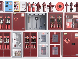 Fire Hydrant Fire Equipment Fire Equipment Fire Extinguisher Mini Fire Station Fire Hydrant 3d model