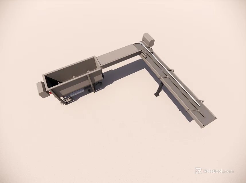 Industrial Automated Conveyor Equipment With Robust Metal Frame And Track System 3d model 