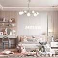 Cozy Modern Kids Bedroom With Soft Tones Stuffed Toys And Furniture