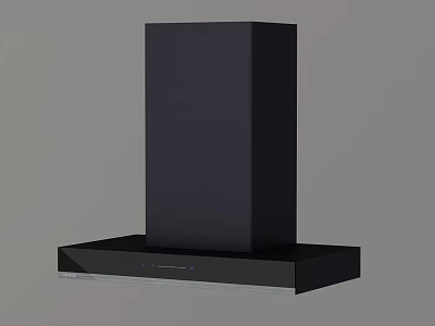 Modern Black Range Hood Kitchen Appliance With Sleek Design And Smooth Surface 3d model