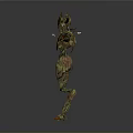 Plant Based Humanoid Creature Character With Tree Branches And Textured Body