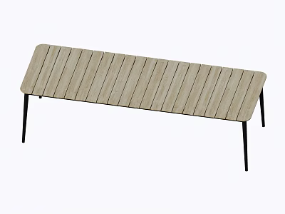 Modern Outdoor Patio Garden Terrace Dining Table Long Table Square Table Teak Table 3d model