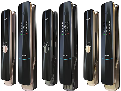 Commercial Smart Door Locks With Digital Keypad Fingerprint Recognition And Multiple Modern Styles 3d model