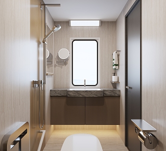 Hotel Public Toilet 3d model