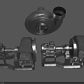 Industrial Metal Pump Equipment With Motor Units And Mechanical Casing Components