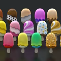 Tasty Collection of Colorful Popsicles Featuring Various Flavors And Decorative Toppings
