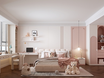 French Style Bedroom Princess Style Bedroom French Style Princess Room European Style Princess Room American Style Princess Room Fairy Bedroom Children Princess Room Bedroom French Study Desk model