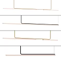 Modern Minimalist Gold Linear Chandelier With Sleek Metal Design For Living Areas