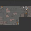 Industrial Damaged Platform Structure With Cracked Brick Flooring Metal Frames And Debris