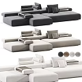 Modern Sectional Sofa With Modular Design Multiple Colors And Comfortable Seating 3d model