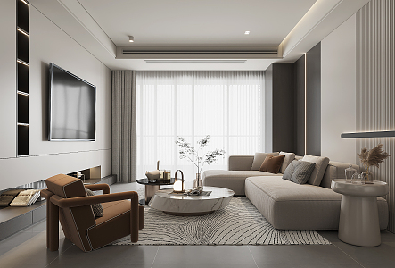 modern living room 3d model