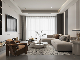 modern living room 3d model