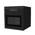 Modern Black Kitchen Appliance Oven with Digital Display and Glass Door
