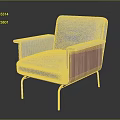 Modern Accent Chair With White Upholstery Wooden Armrests And Metal Legs In Contemporary Design