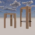 Modern Minimalist Wooden Round Side Tables With Light Wood Finish And Sleek Legs