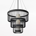 Modern Chandeliers With Unique Geometric Designs And Cage Like Structures For Interior Decor 3d model