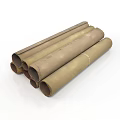 Stacked Brown Paper Tubes For Electronic Appliances Packaging Material 3d model