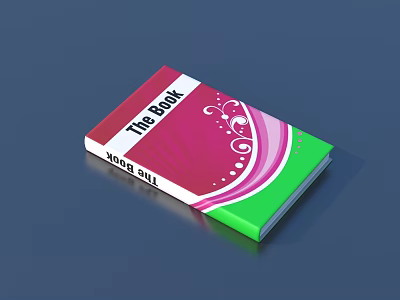The Book With Red And Green Cover Design Featuring Decorative Patterns 3d model