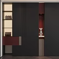 Modern Luxury Style Entrance Shoe Cabinet With Open Display Areas And Sufficient Storage Space