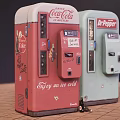 Vintage Red And Green Coca Cola Commercial Vending Machines