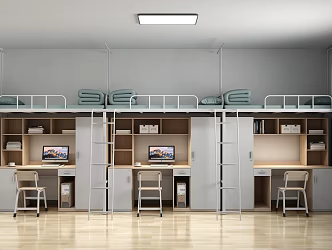 Dormitory Bed Apartment Bed Iron Bed Apartment Bed Student Bed Mother Bed 3d model