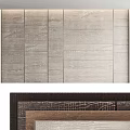 Wooden Paneled Wall Decor with Light Gray and Dark Brown Wood Grain Texture for Interior