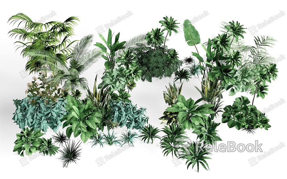 Landscape Plants Plant Heap Shrubs Green Plants model