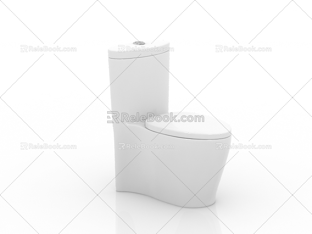 Modern toilet seat 3d model