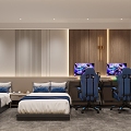 E-sports Hotel Modern Rooms 3d model