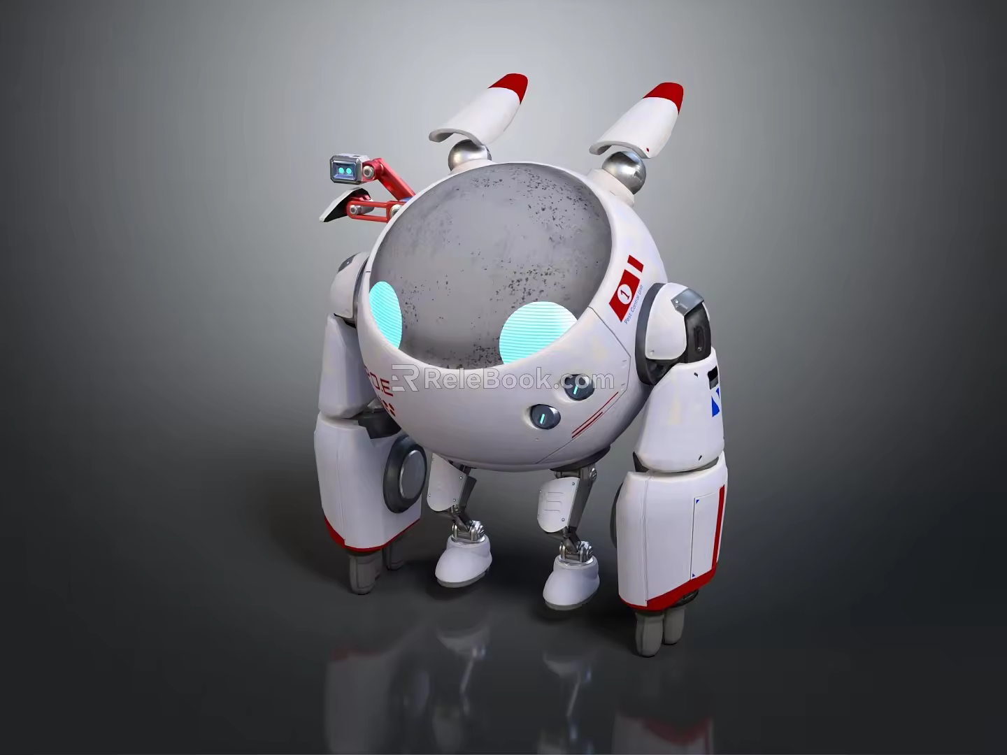 Robot Assistant Small Robot Butler 3d model