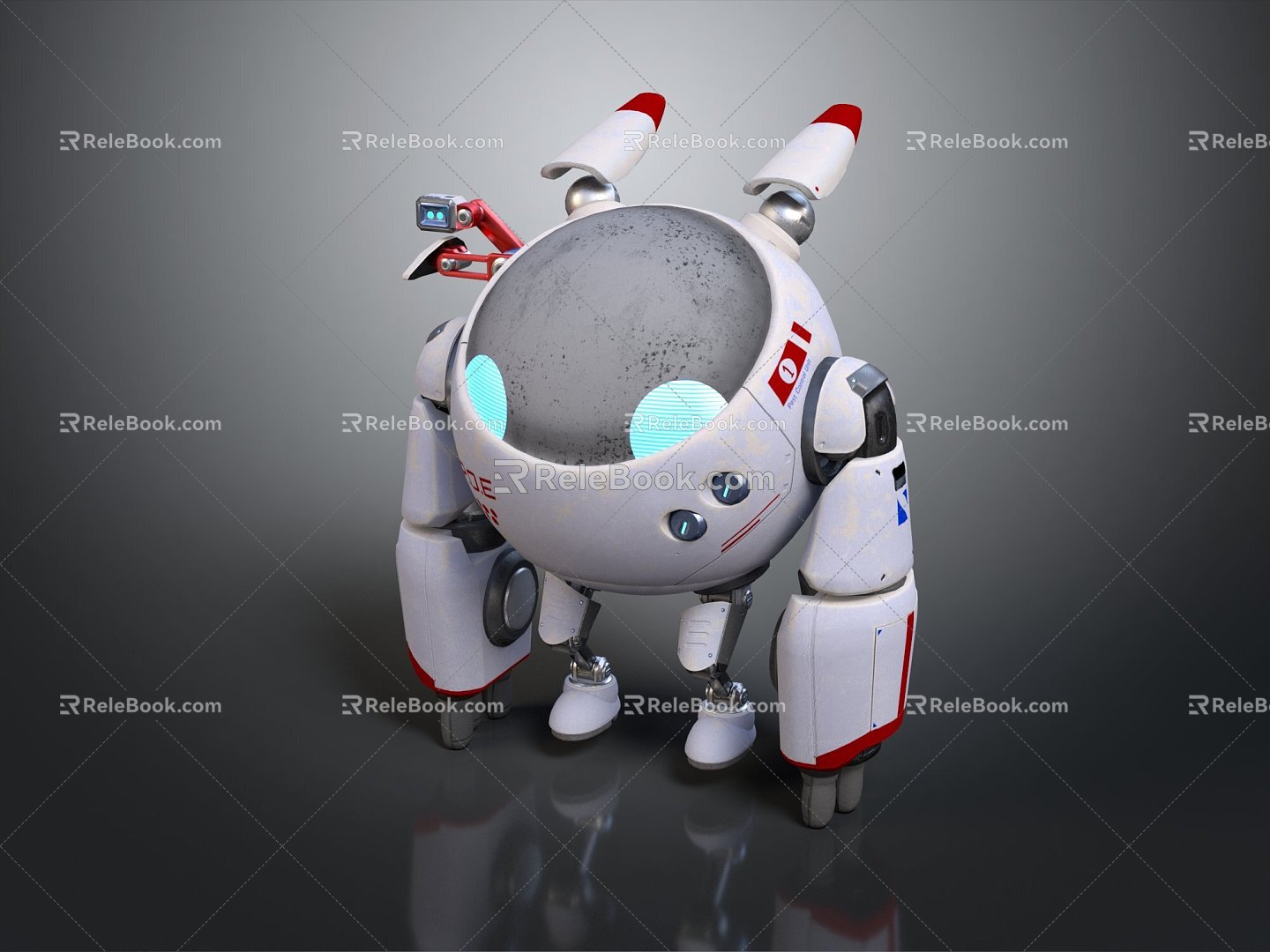 Robot Robot Assistant Small Robot Robot Butler 3d model