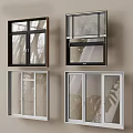 Casement Windows With Various Designs Wooden Metal Frames And Blinds For Home
