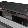 Modern Pergola With Lattice Roof And Wooden Columns In Open Area