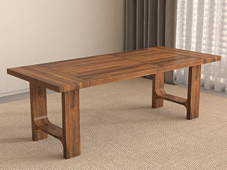 Quiet Table Log Long Table 3d model