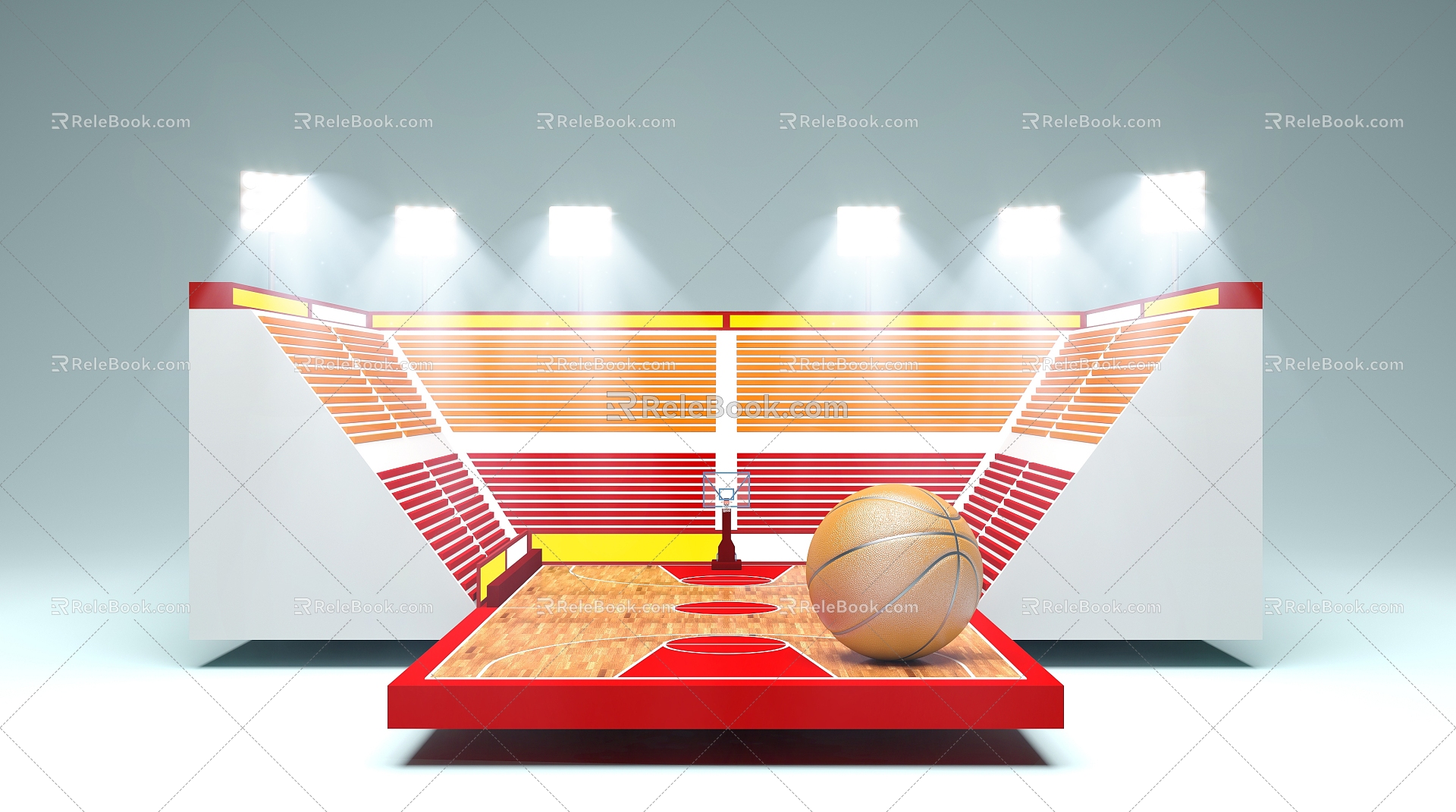 Modern Basketball Gymnasium 3d model