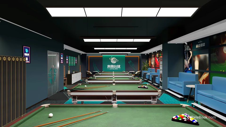 Modern Well lit Parking Lot With Spacious Spaces And Secure Vehicle Access 3d model