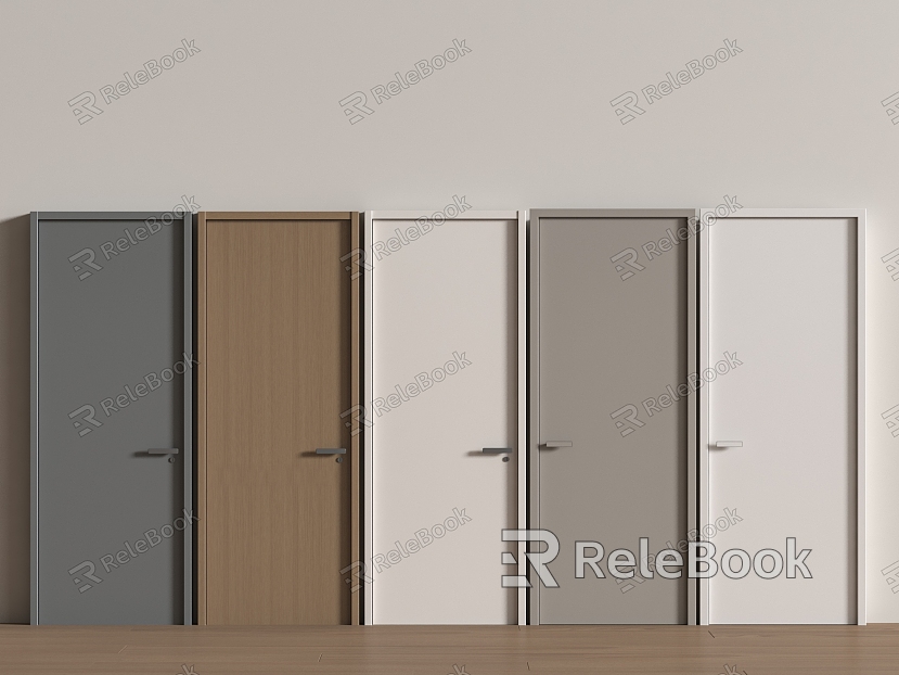 Single door room door extremely narrow door bedroom door wooden door solid wood door model