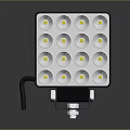 Outdoor LED Floodlight With Multiple LED Bulbs In Grid Array And Mounting Bracket 3d model