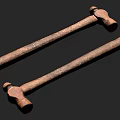 Classic Old Hardware Tools Hammers With Wooden Handles And Worn Surfaces
