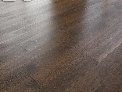 Elegant Dark Brown Wooden Floor With Natural Grain And Smooth Surface For Home Interior 3d model