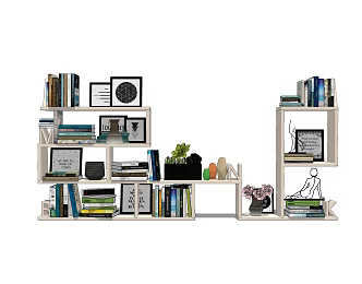 Nordic Style Hanging Cabinet Board Rack Storage Rack Bookshelf Ornaments 3d model