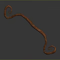 Handcrafted Wooden Bow With Spiral Decorative Ends And Curved Shape Design