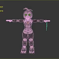 Blue And Black Game Character With Yellow Eyes Extended Arms And Spring Logo