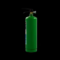 Green Portable Fire Extinguisher As Essential Fire Safety Equipment With Clear Label Instructions