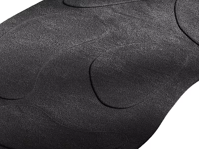 Unique Shaped Stylish Rug with Curved Design and Soft Texture for Home Interior Decor 3d model