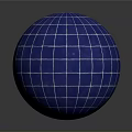 Blue Decorative Sphere With White Grid Pattern For Home Decoration