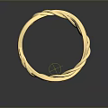 Gold Twisted Ring With Elegant Design For Daily Life Accessories 3d model