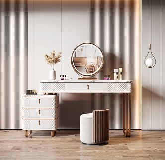 Light Luxury Dressing Table 3d model