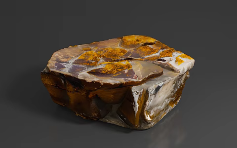 Stone Block Park Landscape Beauty Props Game Scene 3d model