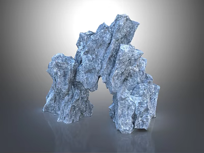 Artistic Wooden Stone Sculpture With Textured Surface And Natural Design Elements 3d model